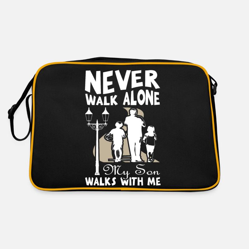 Never walk alone my son walk with me Retro Bag