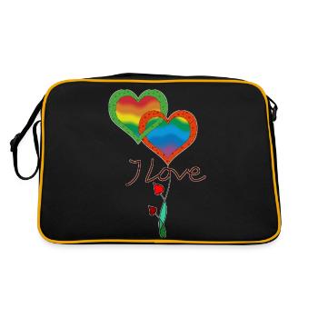 Heart - Retro Bag - black/gold - Back