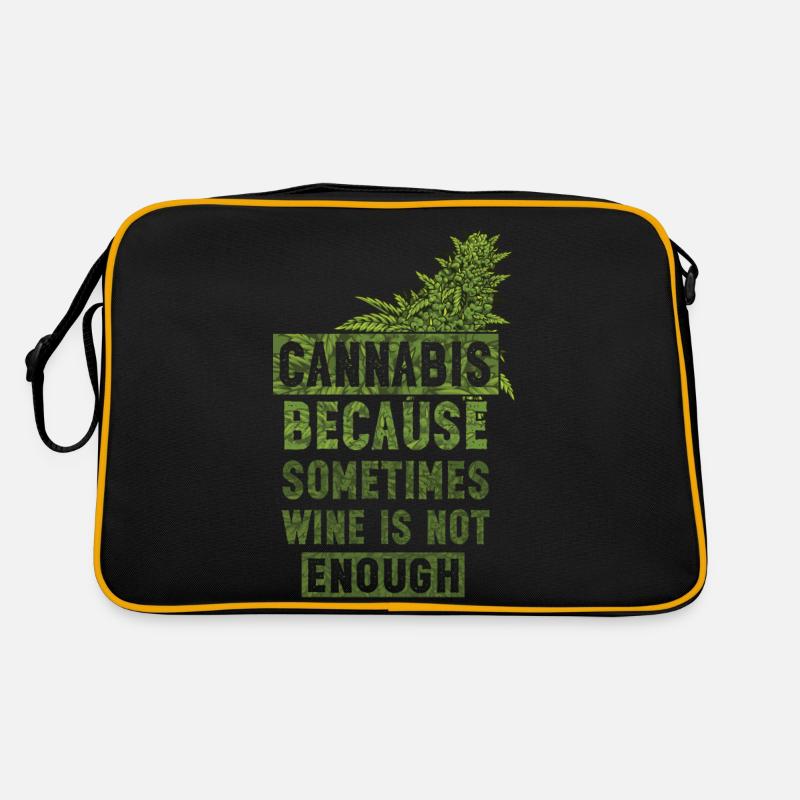 Cannabis because sometimes wine is not enough Bud Retro Tasche