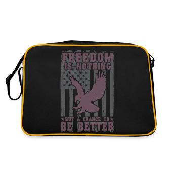 FREEDOM IS NOTHING BUT A CHANGE TO BE BETTER - Retro Bag - black/gold - Back