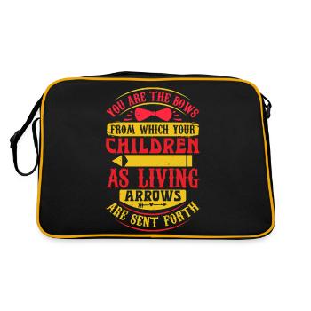 YOU ARE THE BOWS FROM WHICH YOUR CHILDREN AS LIVIN - Retro Bag - black/gold - Back