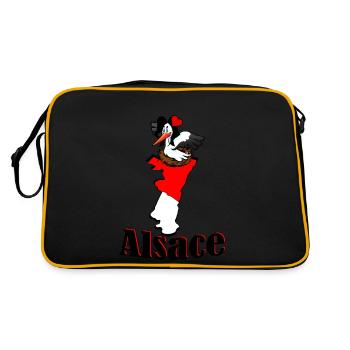 Stork region Alsace - Retro Bag - black/gold - Back