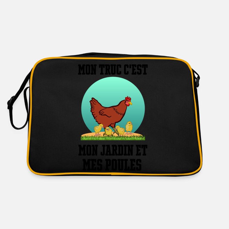 Mon truc c'est mon jardin et mes poules Sac Retro