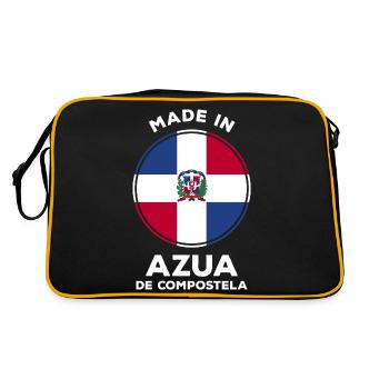 Dominikanische Republik - Retro Tasche - Schwarz/Gold - Hinten