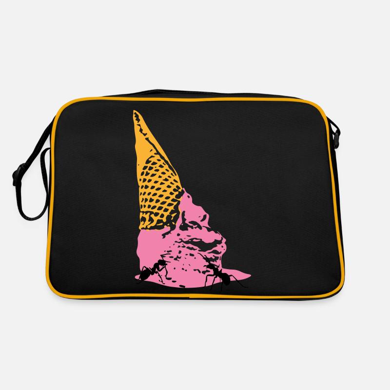 Eiscreme mit Ameisen Retro Tasche