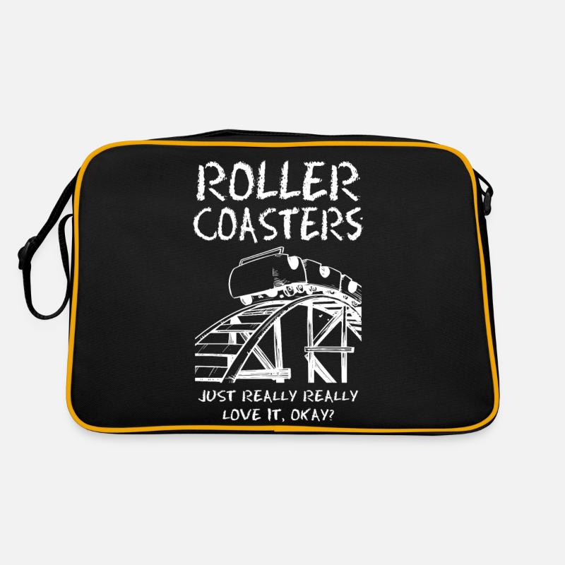 Roller Coaster Just Really Love It Retro Tasche