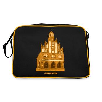 Grimmen Rathaus Vorpommern Rügen Mecklenburg - Sac Retro - noir/or - Dos