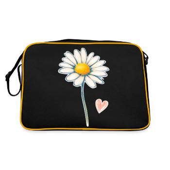 Marguerite marguerite avec un petit cœur - Sac Retro - noir/or - Dos