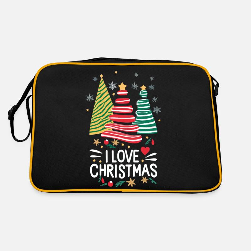 Joyeux Noël J’aime Noël Weihnachts Sac Retro