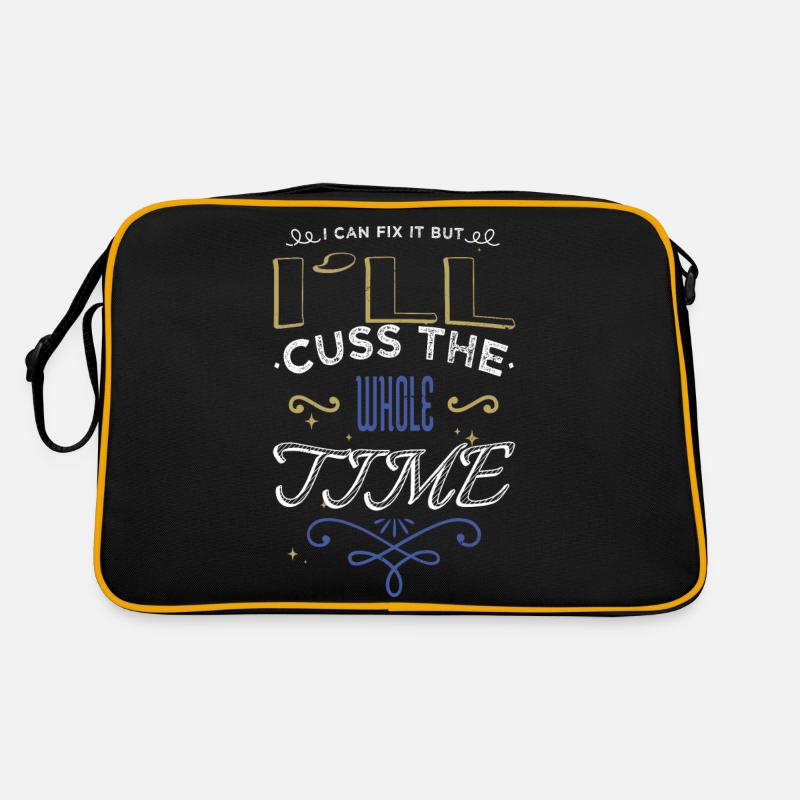 airline mechanic gift awesome present idea Retro Tasche