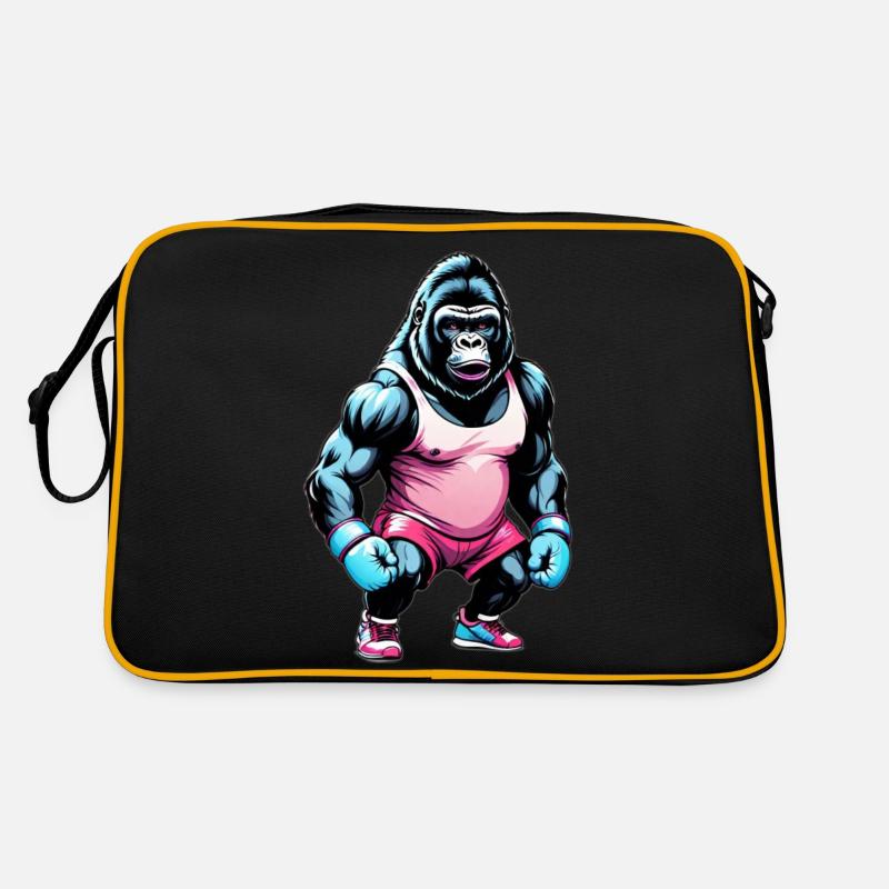Gorille Boxeur Boxe Sac Retro