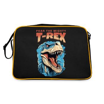 T-Rex dinosaure Dino Tyrannosaurus Rex Vintage - Sac Retro - noir/or - Dos