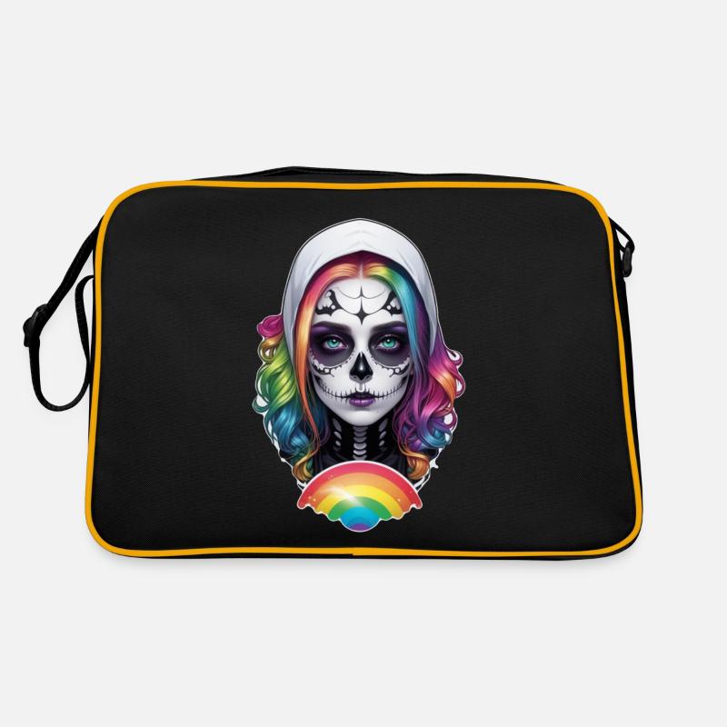 Halloween - Rock & Regenbogen Retro Tasche