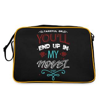 Editer Fun School Book Lover Statement Sayings - Retro Bag - black/gold - Back