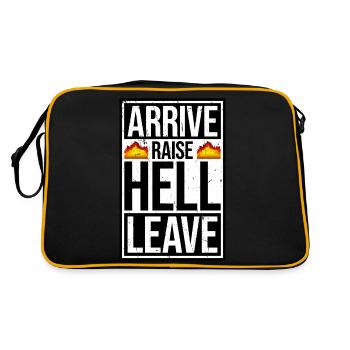 Arrivez, soulevez l’enfer, partez, arrivez et tout l’enfer se déchaîne - Sac Retro - noir/or - Dos