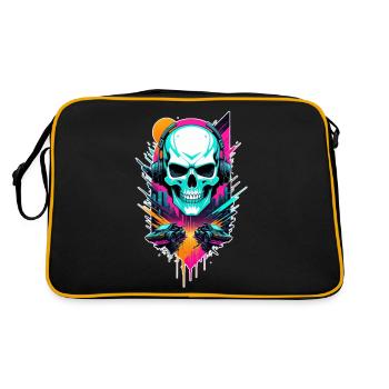 crane steampunk neon - Sac Retro - noir/or - Dos