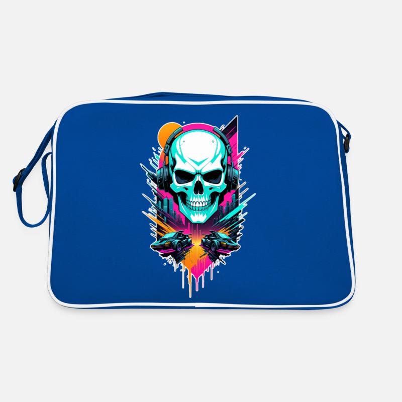Skull Steampunk Neon Retro Bag