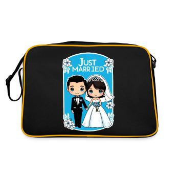 just married - pour mariage - Sac Retro - noir/or - Dos