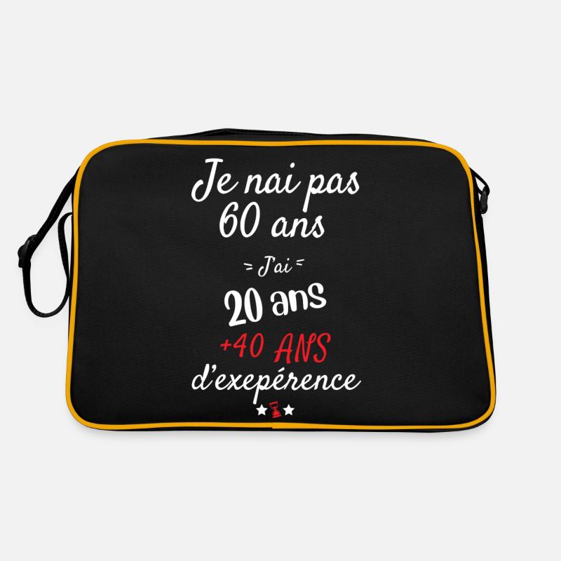 I don't have a 60 birthday present - Retro Bag - black/gold