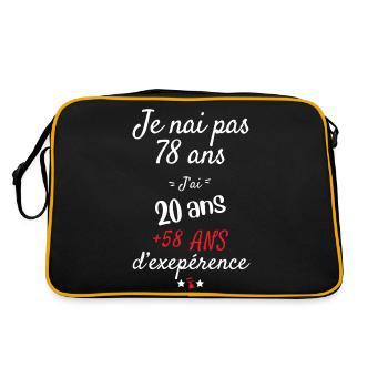 Je n'ai pas 78 ans cadeau d'anniversaire - Sac Retro - noir/or - Dos