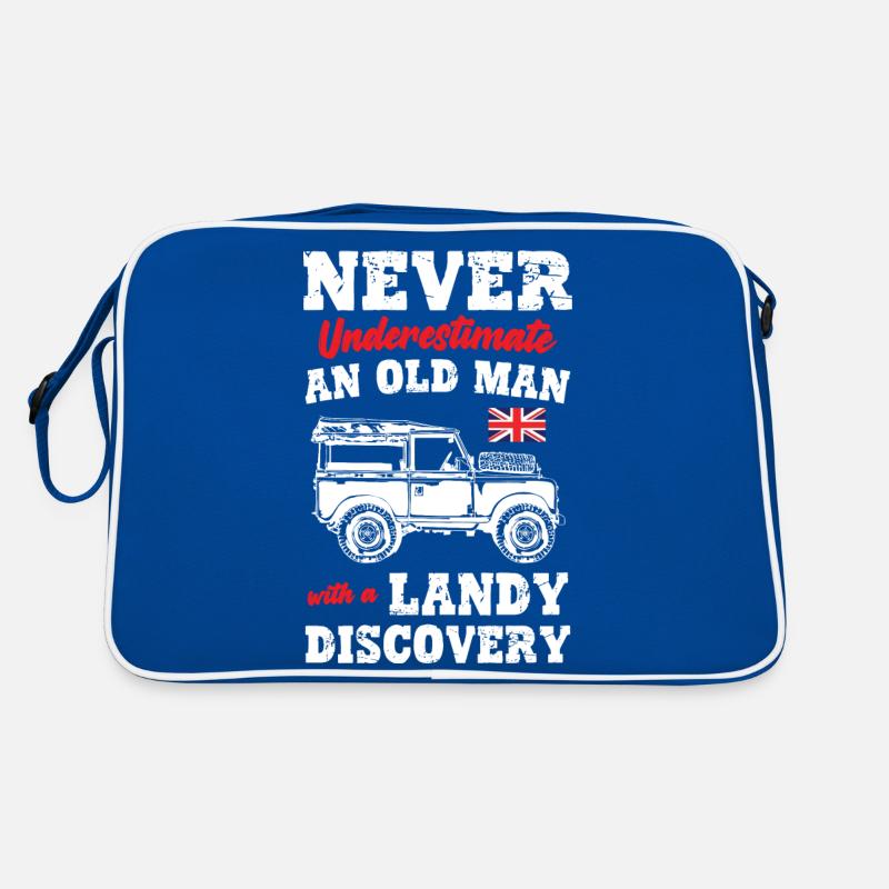 NEVER UNDERESTIMATE AN OLD MAN WITH A DISCOVERY Retro Tasche