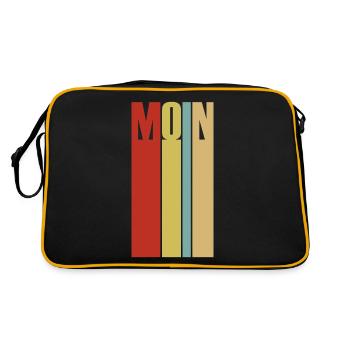 Moin - Guten Morgen - Nordsee - Ostsee - Anker - Retro Tasche - Schwarz/Gold - Hinten