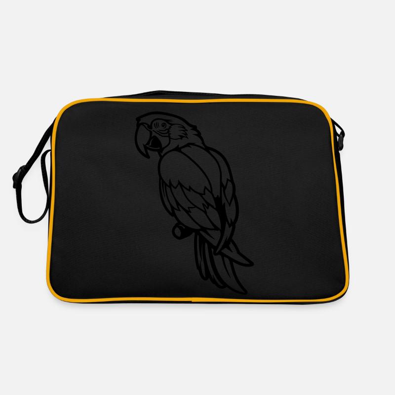 Perroquet Animal Bande Dessinée Sac Retro