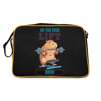 Soulèves-tu même Bruh - Sac Retro - noir/or - Dos