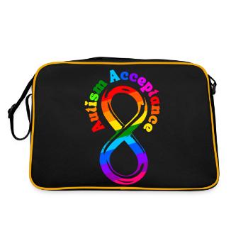 Not Less Autism Acceptance - Retro Bag - black/gold - Back