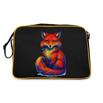 Fox Animal - Retro Bag - black/gold - Back