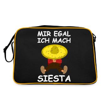 I don't care about siesta - Retro Bag - black/gold - Back