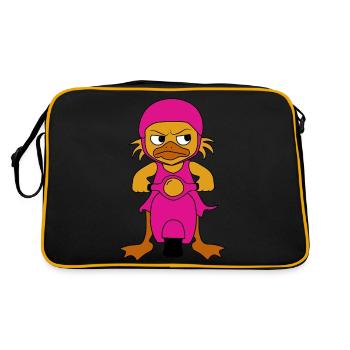 Out of the way - Retro Bag - black/gold - Back