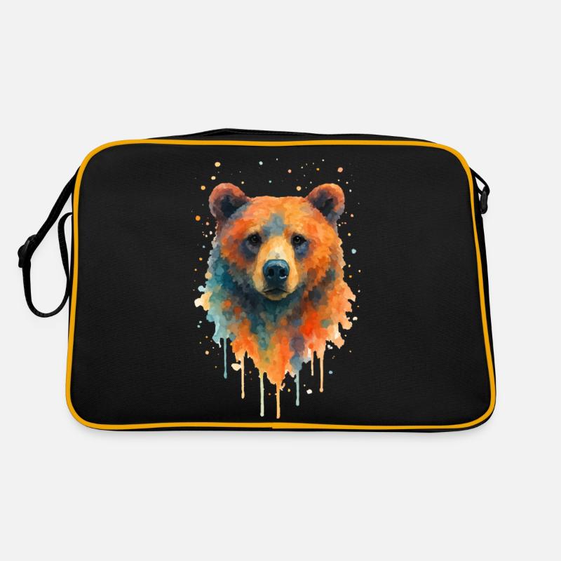 Ours Aquarelle Sac Retro