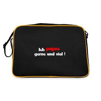 dicton drôle qui pète - Sac Retro - noir/or - Dos