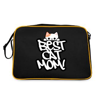 Best Cat mom - Retro Bag - black/gold - Back