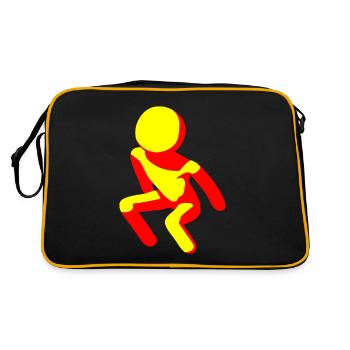 Pour le supporter de Malines - Sac Retro - noir/or - Dos