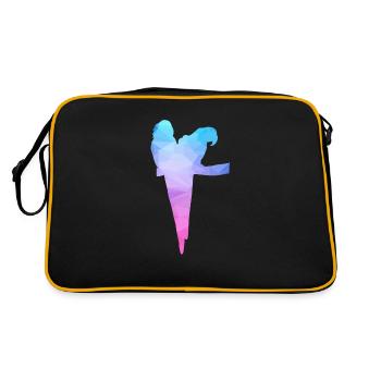 Parrot Couple Polygon - Retro Bag - black/gold - Back
