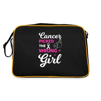 Mauvaise fille choisie - Sensibilisation au cancer - Sac Retro - noir/or - Dos