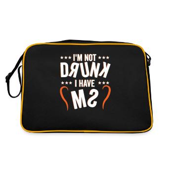 Humour MS Warrior : Pas ivre, juste MS - Sac Retro - noir/or - Dos