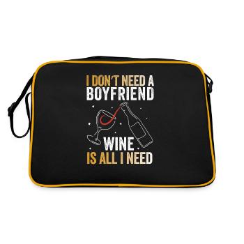 Le vin : mon véritable amour - Sac Retro - noir/or - Dos