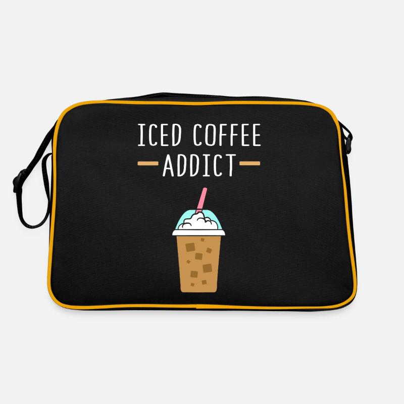 Kaffee Eiskaffee Koffein Espresso Barista Geschenk Retro Tasche