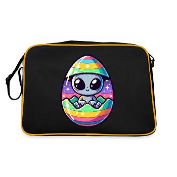Conception d’éclosion d’oeuf de Pâques extraterrestre : surprise colorée - Sac Retro - noir/or - Dos