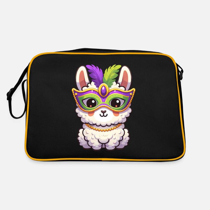 Conception de fête de lama de Mardi Gras Sac Retro