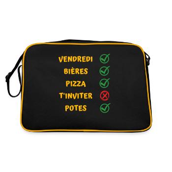 vendredi - Sac Retro - noir/or - Dos