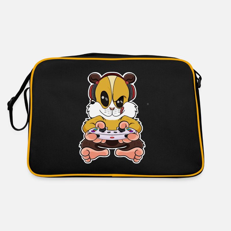 Guinea Pig With Gaming Controller I Funny Gaming Retro Tasche