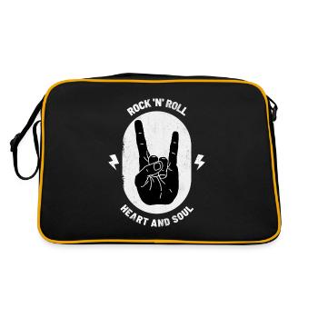 Rock 'N' Roll Devil Horns Metal Fork Rock Gift - Retro Bag - black/gold - Back