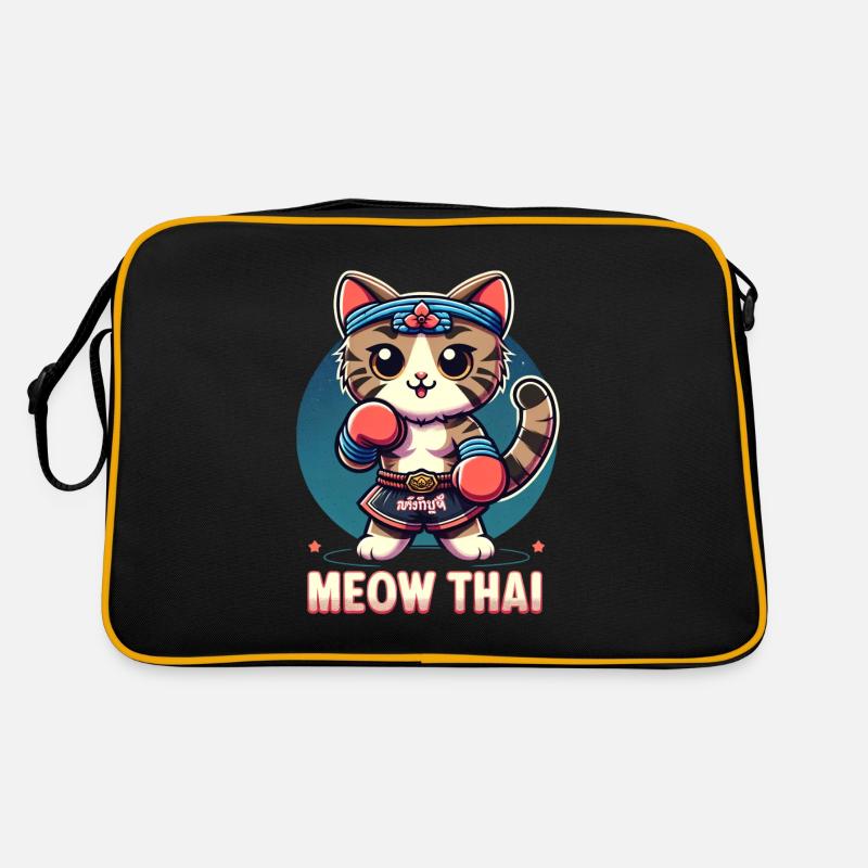 Mixed Martial Arts Meow Thai Muay Thai Cat Retro Tasche