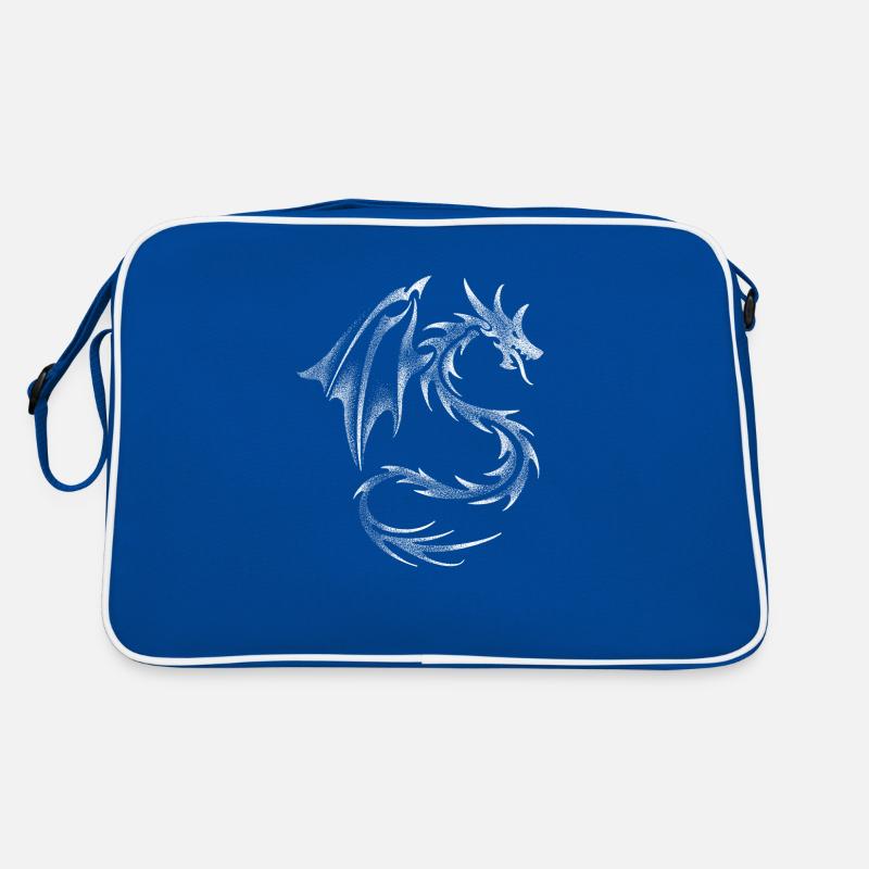 Dotwork Dragon Retro Tasche