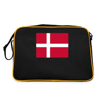Danemark flag - Sac Retro - noir/or - Dos