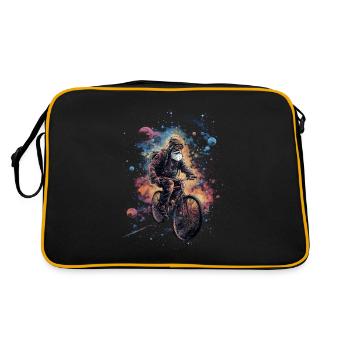 Happy Bicycle Day - Old Man Trippy Motiv - Retro Bag - black/gold - Back